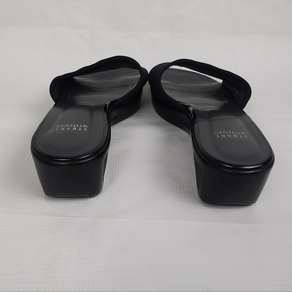 Stuart Weitzman Black Slides Size 10.5 - image 5